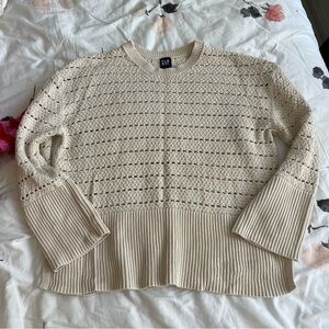 GAP Women's Cream Cotton Sweater